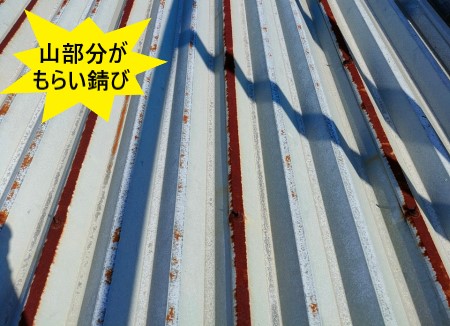 熊本市中央区にて錆が発生した折板屋根店舗の点検を行いました